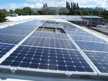 Photovoltaics on unit.